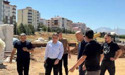 Afşin’de Yarı Olimpik Yüzme Havuzu Projesinde Çalışmalar Yerinde İncelendi