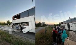 İstanbul-Afşin Seferini Yapan Otobüse Biçerdöver Çarptı