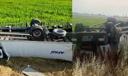 Kahramanmaraş’tan Yola Çıkan AFAD Tırı Devrildi: 2 Kişi Yaralandı