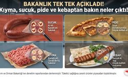 Bakanlık tek tek açıkladı! Kıyma, sucuk, pide ve kebaptan bakın neler çıktı