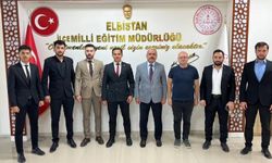 Elbistan Ülkü Ocaklarından İlçe Milli Eğitim Müdürü Gezer’e ziyaret