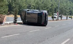 Otomobil Takla Attı, Sürücü Yaralandı