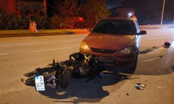 Otomobil İle Motosiklet Çarpıştı: 1 Yaralı