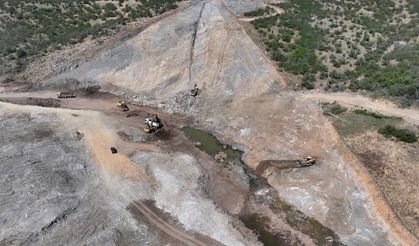 Edirne'deki Çömlekköy Barajı'nın inşası sürüyor