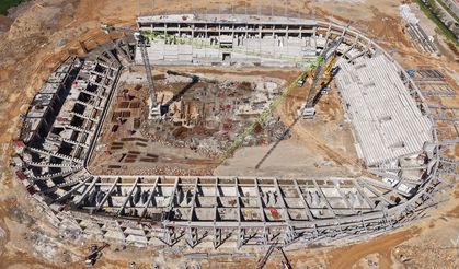 Kahramanmaraş Stadyumu Hızla Yükseliyor