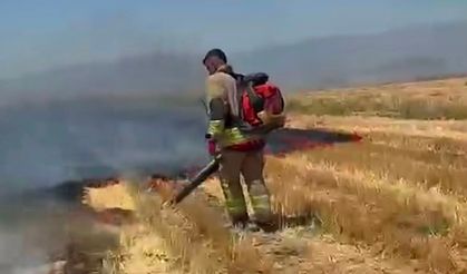Alevlere Hızlı Müdahale: Anız Yangını Söndürüldü