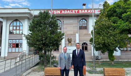 Kaymakam Arslantürk’ten Başsavcı Arık ve Baro Temsilcisi Mert’e İade-i Ziyaret