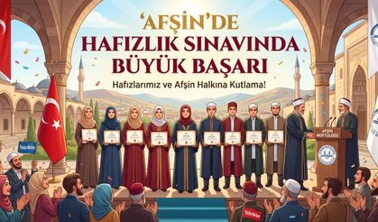 Afşin’de Hafızlık Sınavında Büyük Başarı: 9 Öğrencinin Tamamı Başarılı Oldu