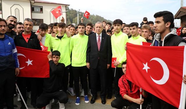 Cumhurbaşkanı Recep Tayyip Erdoğan Rize'de