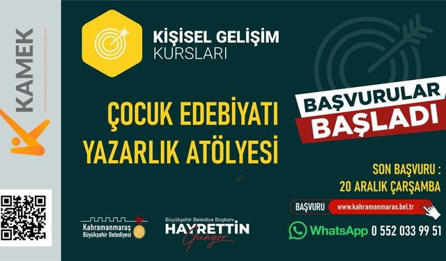 Büyükşehir’in Çocuk Edebiyatı Yazarlık Atölyesi’nde Başvurular Başladı!