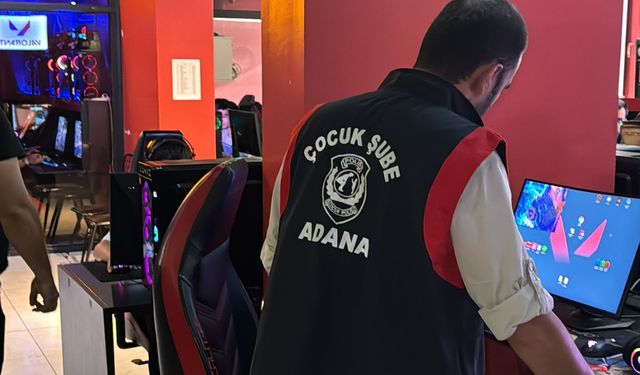 Adana'da oyun salonları ve bahis bayileri "çocuklar için" denetlendi