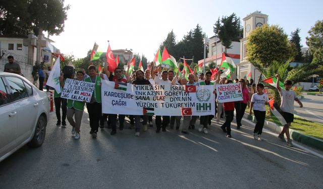 Hatay'da Filistin'e destek yürüyüşü yapıldı