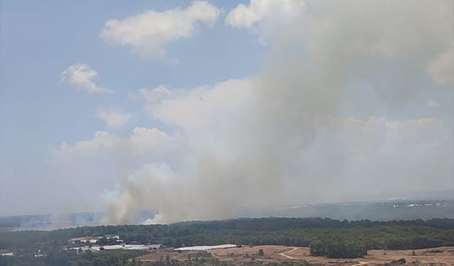 Antalya'da çıkan orman yangını kontrol altına alınmaya çalışılıyor