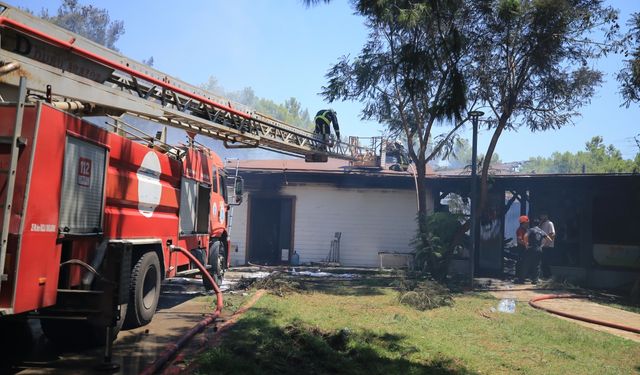 Antalya'da ormanlık alandaki restoranda çıkan yangın kontrol altına alındı