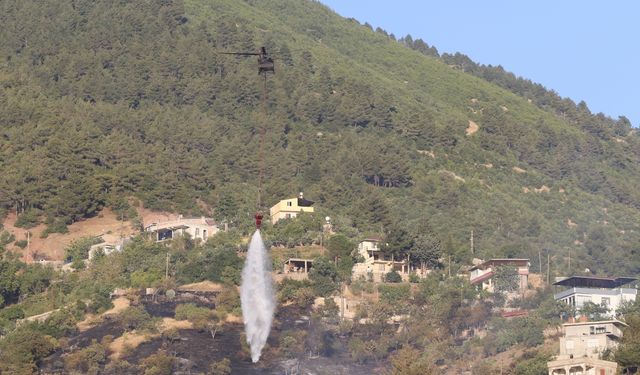 Kahramanmaraş'ta çıkan orman yangınına müdahale gece de sürüyor