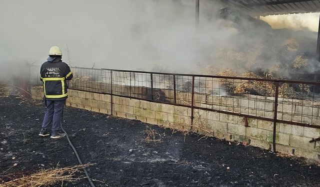 Reyhanlı'da samanlıkta çıkan yangın söndürüldü