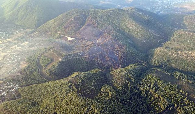 Bodrum’da orman yangını 18 saat sonra kontrol altına alındı