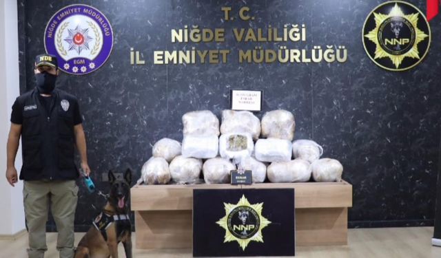 Niğde'de tırda 87 kilogram esrar ele geçirildi