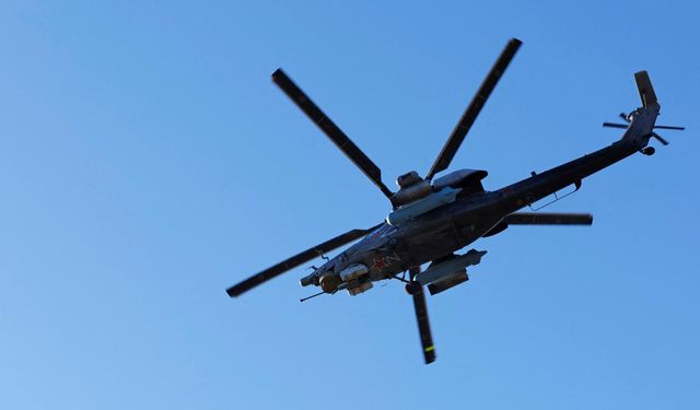 Rusya'da askeri helikopter düştü