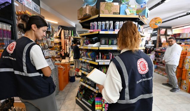 Antalya'da kırtasiye ve okul ürünlerine yönelik denetim