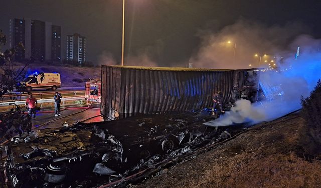 Mersin'de iki tırın çarpıştığı kazada 1 kişi hayatını kaybetti, 1 kişi yaralandı