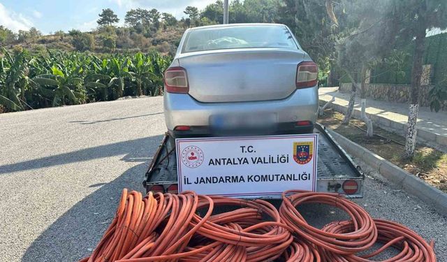 Antalya’da enerji nakil kablosu hırsızlığı: 2 kişi yakalandı