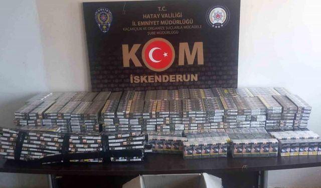 Hatay’da durdurulan araçtan 4 bin 90 paket kaçak sigara çıktı