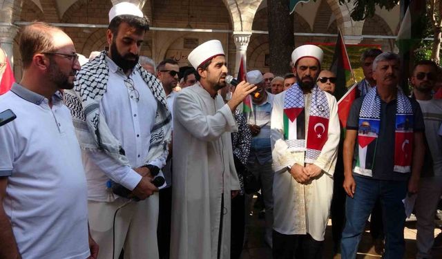 Isparta’da Haniye ve Filistin için miting düzenlendi