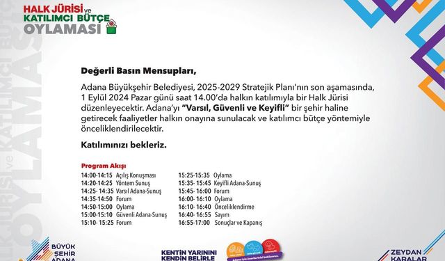 Türkiye’nin ilk halk jürisi Adana’da toplanıyor