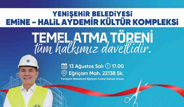 Yenişehir Belediyesi, ilçeye yeni kültür kompleksi kazandıracak