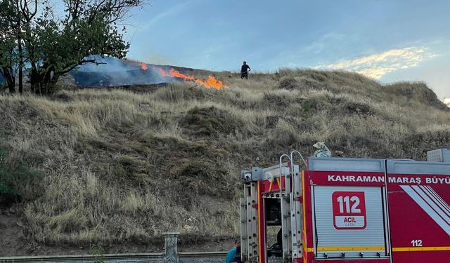 Afşin Kalesi'nde Yangın Çıktı