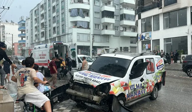 Dörtyol'da 15 Yaşındaki çocuk hafif ticari araçla çarptığı kişi yaralandı