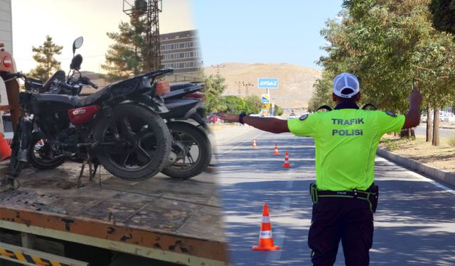 Afşin’de 3 Motosiklet Trafikten Men Edildi