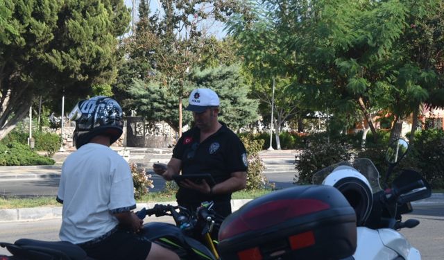 Mersin'de motosiklet sürücülerine yönelik denetim yapıldı