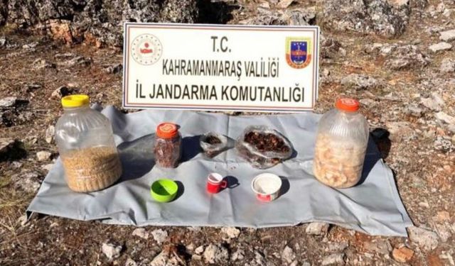 Kahramanmaraş’ta terör örgütüne ait yaşam malzemesi ele geçirildi