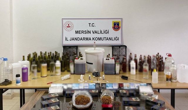 Mersin’de sahte içki operasyonu: 124 litre sahte içki ele geçirildi