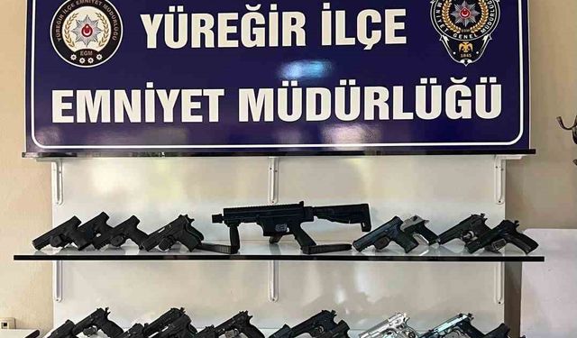 Yüreğir polisi 32 ruhsatsız silah ele geçirdi