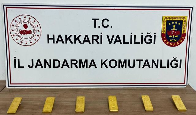 Hakkari'de kaçak altın operasyonu: 6 kilogram külçe ele geçirildi