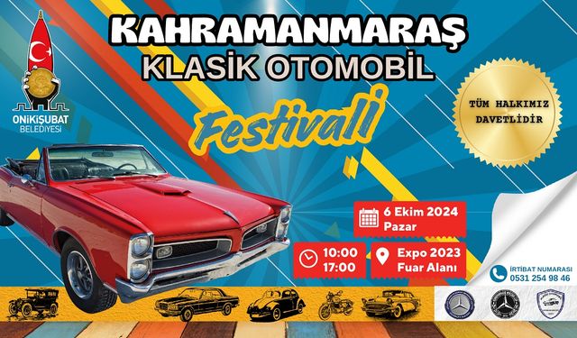 Kahramanmaraş Klasik Otomobil Festivali için geri sayım başladı