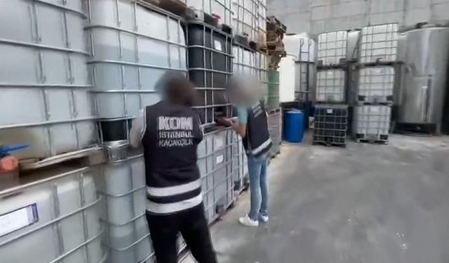 İstanbul'da 95 bin 618 litre etil alkol ele geçirildi