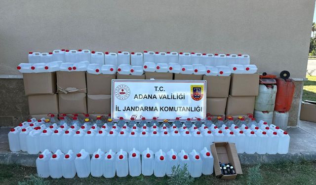 Adana'da 1475 litre kaçak içki ele geçirildi