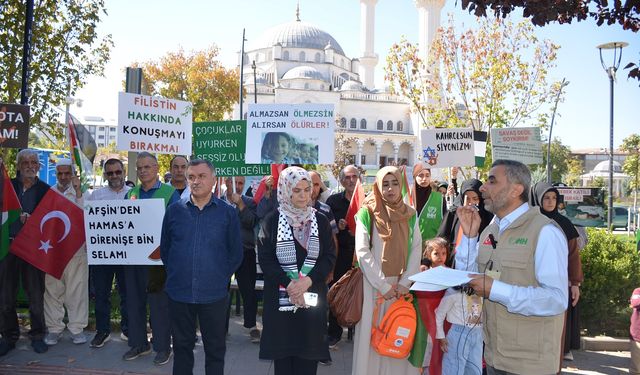 Afşin'de Filistin'e Destek Açıklaması: "Gazze İçin Ayaktayız"