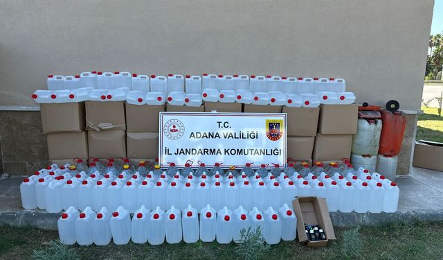 Adana'da 1475 litre kaçak içki ele geçirildi