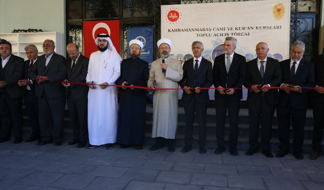 Diyanet İşleri Başkanı Erbaş, Kahramanmaraş'ta cami ve Kur'an kursları açılışında konuştu