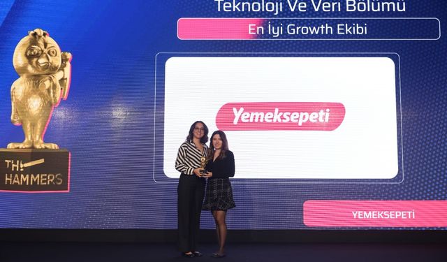 Yemeksepeti'ne The Hammers Awards'ta "En İyi Growth Ekibi" ödülü