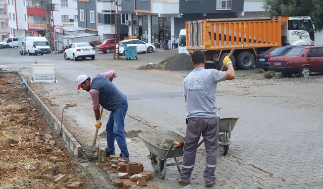 Dulkadiroğlu’nda kilit parke çalışması