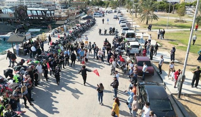 Mersinli motorcular, 29 Ekim coşkusunu bu yıl Silifke’de yaşadı