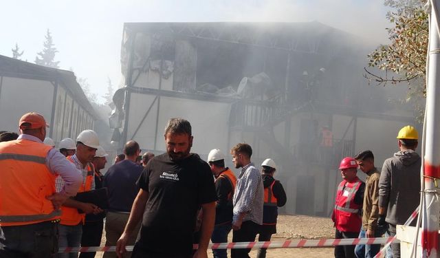 Kahramanmaraş'ta İnşaat İşçilerinin Kaldığı Konteynerde Yangın