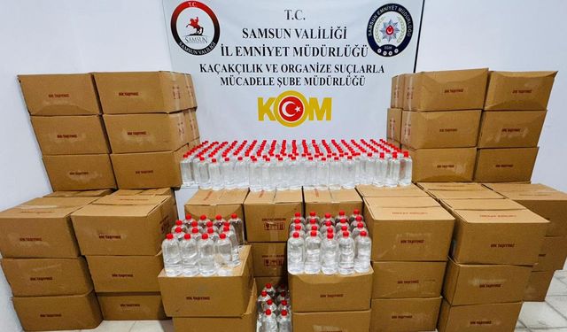 Samsun'da 1,2 ton etil alkol ele geçirildi