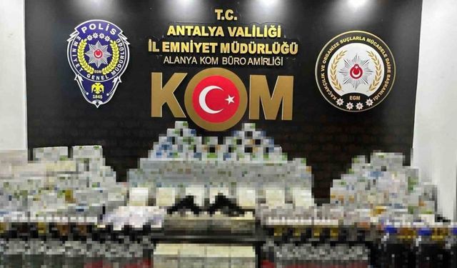 Antalya’da çok sayıda gümrük kaçağı malzeme ele geçirildi, 11 şahsa adli işlem yapıldı